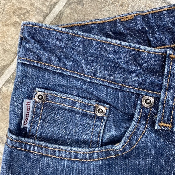 Carhartt Traditional Fit Bootcut Jeans, Med Blue Wash - Picture 4 of 11